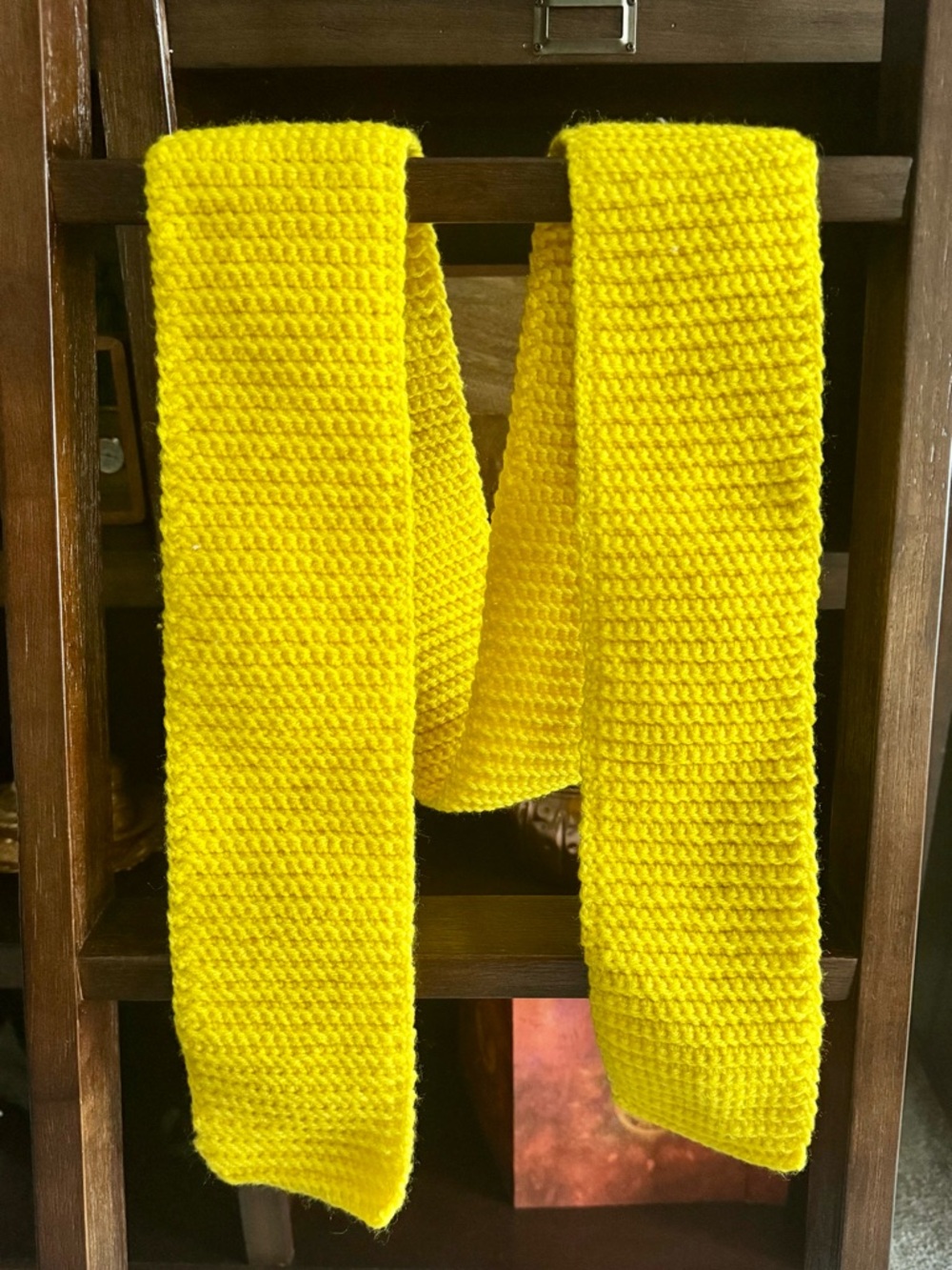Handmade crochet Bright Yellow Scarf